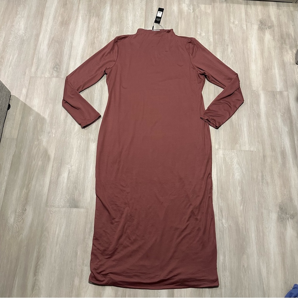 Fashion Nova Pink Edina Double Lined Midi Dress Sz 3X NWT